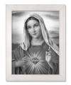 Obraz święty Najświętsze Serce Maryi w białej ramie