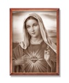 Obraz święty Najświętsze Serce Maryi w ramie drewnianej