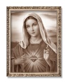Obraz święty Najświętsze Serce Maryi w ramie ornamentowej
