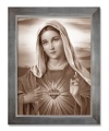 Obraz święty Najświętsze Serce Maryi w srebrnej ramie