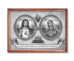 Obraz święty Serce Maryi i Serce Jezusa