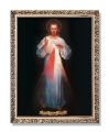 Obraz religijny Jezus Ufam Tobie, Jezus Miłosierny w ramie ornamentowej