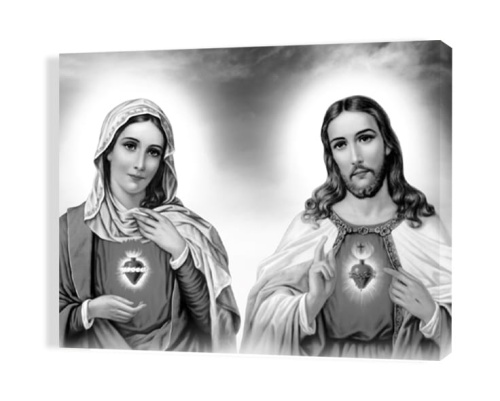 Obraz na płótnie Najświętsze Serce Jezusa i Maryi
