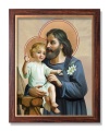 Obraz religijny Święty Józef w ramie drewnianej ze złotym paskiem