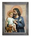 Obraz religijny Święty Józef w ramie srebrnej