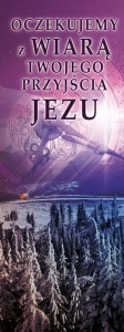 Baner na Boże Narodzenie, Oczekujemy z wiarą 75x200 cm