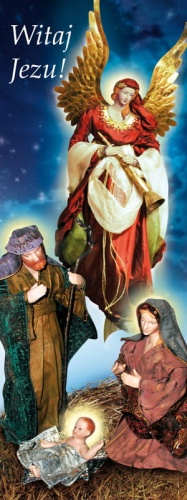 Baner na Boże Narodzenie, Witaj Jezu! 75x200 cm