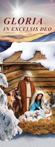 Baner na Boże Narodzenie, Gloria in Excelsis Deo 75x200 cm