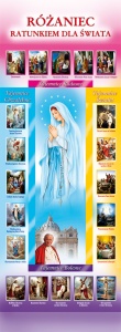 Baner na Różaniec "Różaniec ratunkiem dla.." 75x200cm