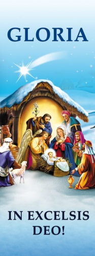 Baner na Boże Narodzenie, Gloria in Excelsis Deo 75x200 cm