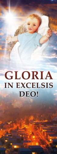 Baner na Boże Narodzenie, Gloria in Excelsis Deo 75x200 cm
