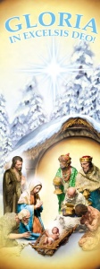 Baner na Boże Narodzenie, Gloria in Excelsis Deo 75x200 cm