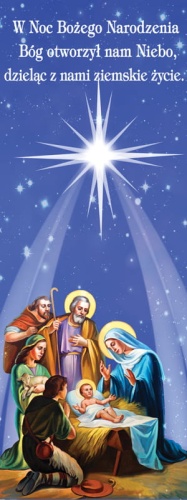 Baner na Boże Narodzenie, W noc Bożego Narodzenia 75x200 cm