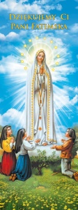 Baner religijny Matka Boża Fatimska 75x200cm