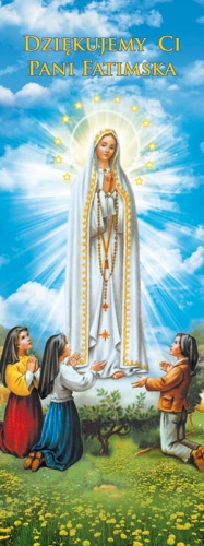 Baner Matka Boża Fatimska 75x200cm