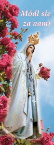 Baner religijny Matka Boża Fatimska 75x200cm