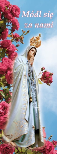 Baner Matka Boża Fatimska 75x200cm