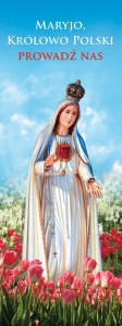 Baner religijny Matka Boża "Maryjo, Królowo Polski" 75x200cm