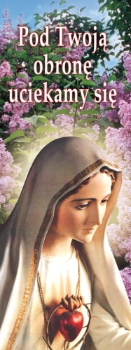 Baner religijny Matka Boża "Pod Twoją obronę.." 75x200cm