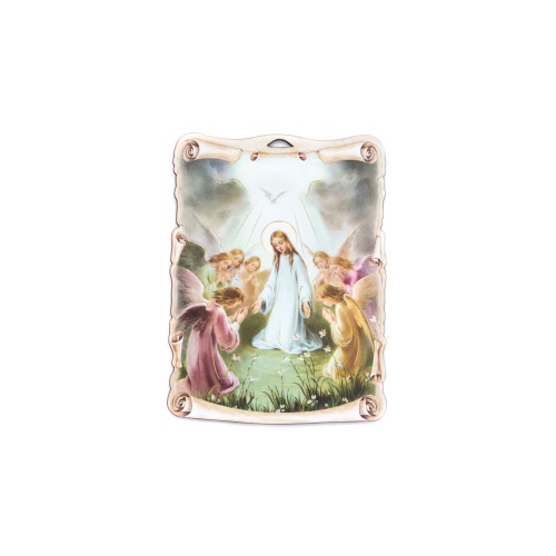 Obrazek religijny do zawieszenia Maryja, Aniołowie