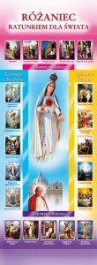 Baner na Różaniec "Różaniec ratunkiem dla.." 75x200cm