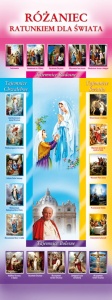 Baner na Różaniec "Różaniec ratunkiem dla.." 75x200cm