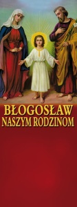Baner religijny Święta Rodzina 75x200 cm 