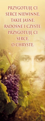 Baner na I Komunię Świętą "Przygotuję Ci Serce" 75x200 cm