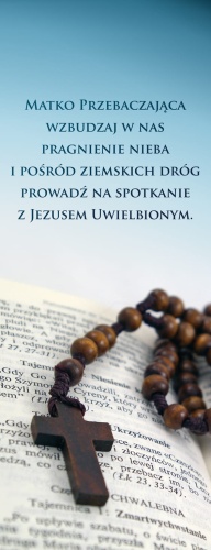 Baner na Różaniec "Matko przebaczająca.." 50x130 cm