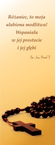  Baner na Różaniec "Różaniec, to moja ulubiona.." 50x130