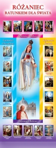  Baner na Różaniec "Różaniec ratunkiem dla.." 50x130 cm
