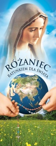  Baner na Różaniec "Różaniec ratunkiem dla.." 50x130 cm