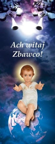 Baner na Boże Narodzenie, Witaj Jezu! 50x130 cm