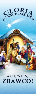  Baner na Boże Narodzenie, Gloria in Excelsis Deo 50x130 cm