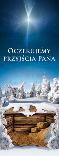 Baner na Boże Narodzenie, Oczekujemy przyjścia Pana 50x130 cm