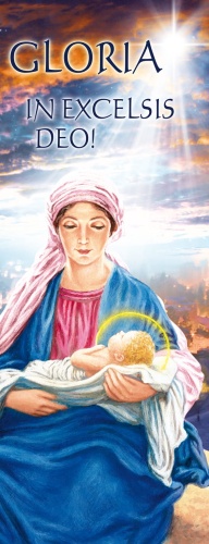 Baner na Boże Narodzenie, Gloria in Excelsis Deo 50x130 cm