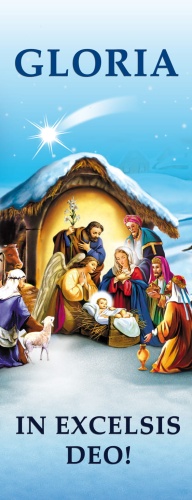 Baner na Boże Narodzenie, Gloria in Excelsis Deo 50x130 cm