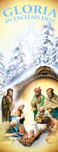Baner na Boże Narodzenie, Gloria in Excelsis Deo 50x130 cm