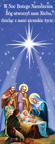 Baner na Boże Narodzenie, W noc Bożego Narodzenia 50x130 cm