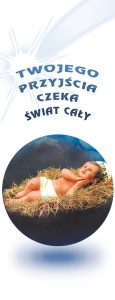  Baner na Boże Narodzenie "Twojego przyjścia czeka świat cały" 50x130 cm