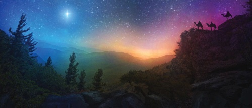 Tło do szopki, Gwiazda Betlejemska 150/350cm