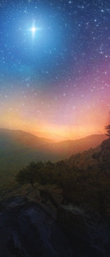 Tło do szopki, Gwiazda Betlejemska 150/350cm