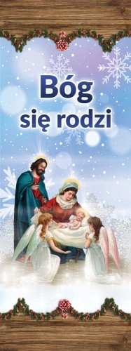 Baner na Boże Narodzenie, Bóg się rodzi 75x200 cm