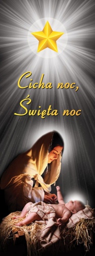Baner na Boże Narodzenie, Cicha noc Święta noc 75x200 cm