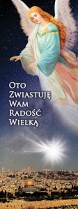 Baner na Boże Narodzenie, Oto zwiastuję wam radość 75x200 cm