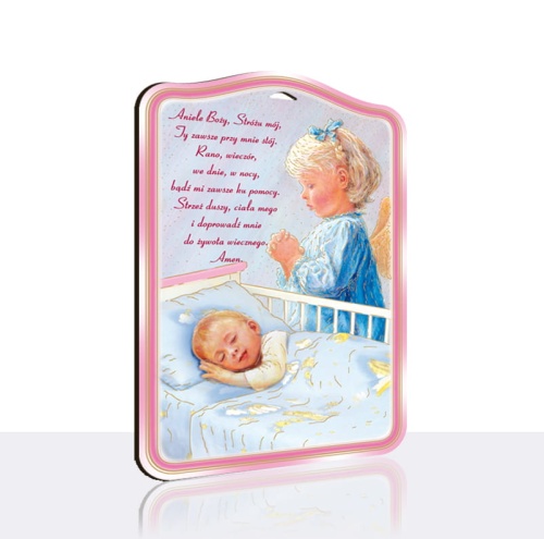 Pamiątka Chrztu Świętego Anioł Stróż z modlitwą