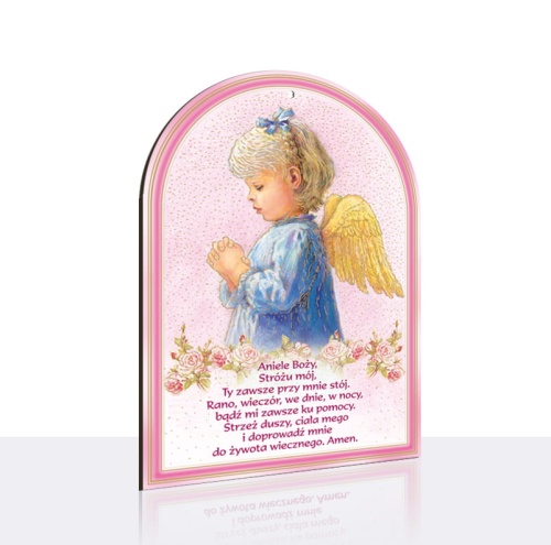 Obrazek z Aniołem Stróżem  pamiątka Chrztu Świętego