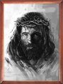 Obraz religijny Jezus Chrystus Ecce Homo w ramie drewnianej