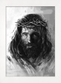 Obraz religijny Jezus Chrystus Ecce Homo w ramie białej