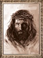 Obraz religijny Jezus Chrystus Ecce Homo w ramie ornamentowej